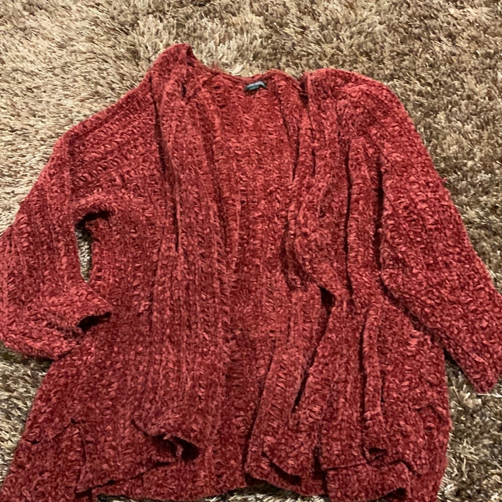 Dark red wild fable cardigan.